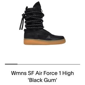 Nike’s Women’s Air Force Ones High Black Gum